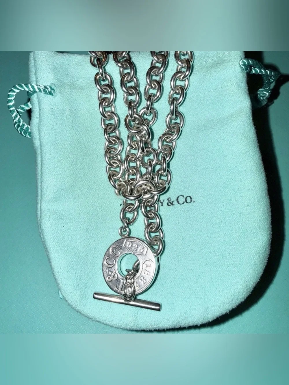 Tiffany & Co. 1887 Round Toggle Link Necklace in Silver
